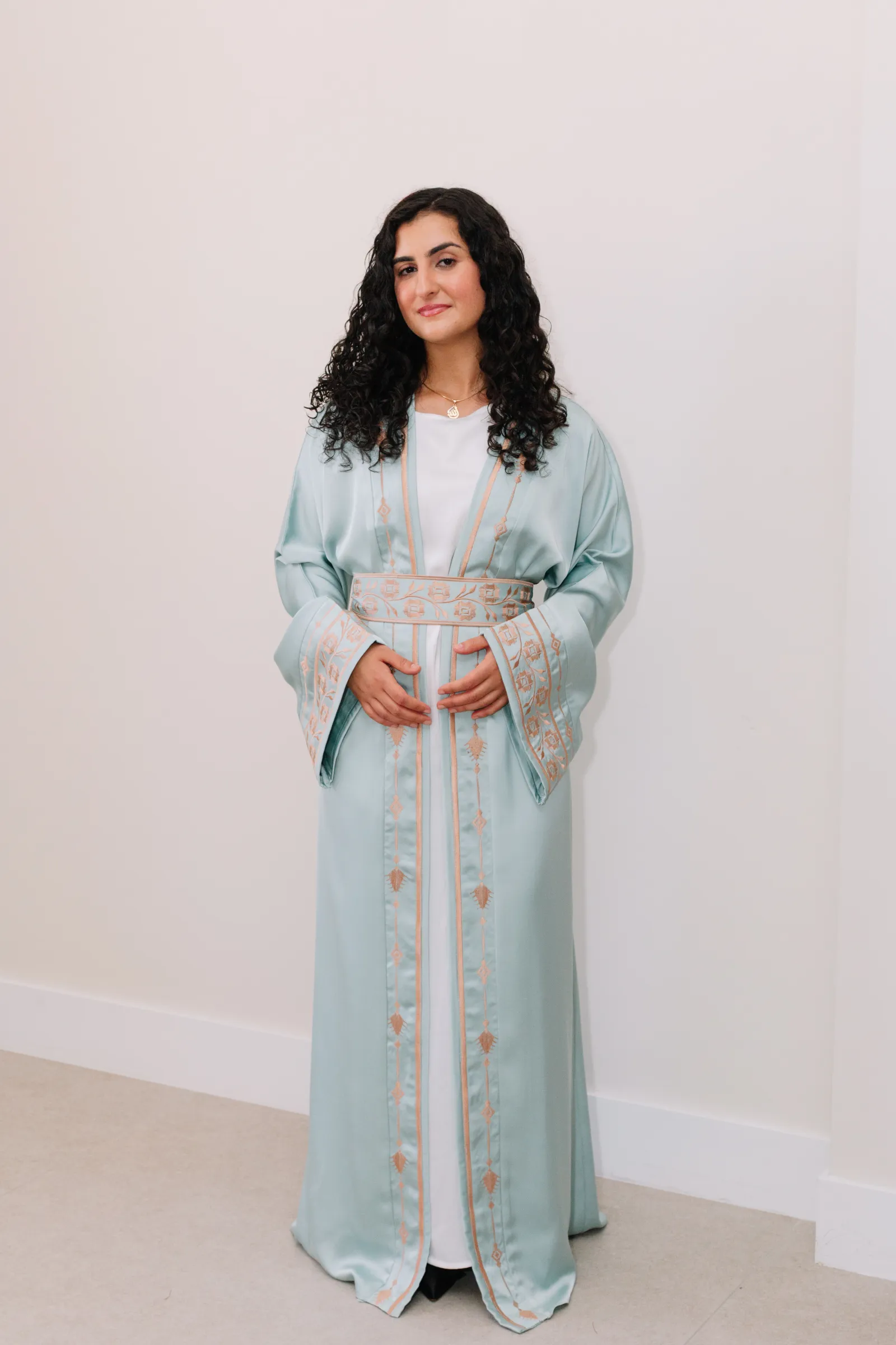 Mint Blossom Abaya